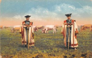 Lot123 living on the haide hortobagy hungary types folklore peasants cow