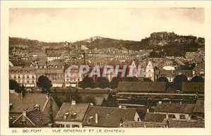 Old Postcard Belfort Vue Generale and Chateau