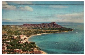 Waikiki Diamond Head Hawaii Bertram Motor Sales Auto Ad Postcard 1965