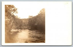 RPPC  Creek River   Nicholl's Art Store  Wheeling  West Virginia   Postcard