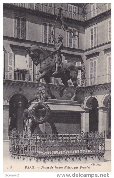 Statue De Jeanne d'Arc, Par Fremiet, Paris, France, 1900-1910s