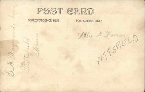 PITTSFIELD ME Old Home and Classic Car c1910 REAL PHOTO Postcard