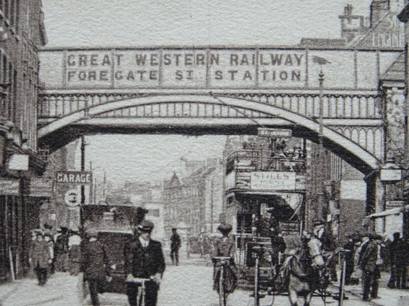 WORCESTER Star Hotel & Foregate St & GREAT WESTERN RAILWAY BRIDGE c1905 Postcard