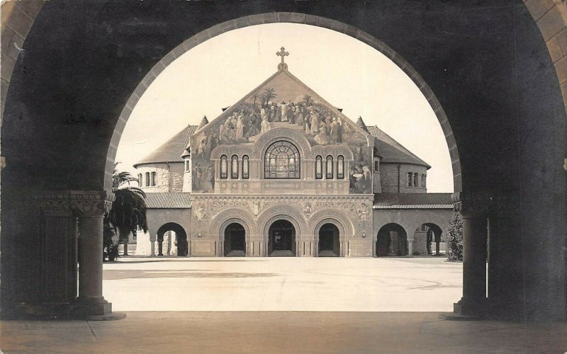 Palo Alto California 1910 RPPC Real Photo Postcard Stanford University Memorial