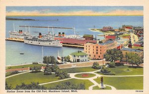 The Old Fort Harbor Scene  - Mackinac Island, Michigan MI
