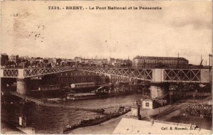 CPA Brest- Le Pont National et la Passerelle FRANCE (1025638)