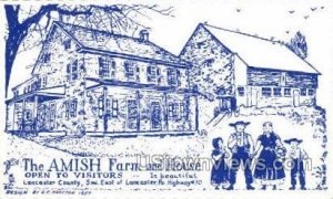 Amish Farm & House - Lancaster, Pennsylvania PA Postcard