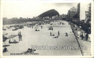 Real Photo Praia Copacabana Rio De Janeiro Brazil Unused 