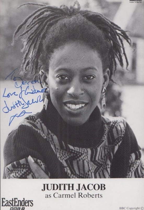 Judith Jacob Carmel Roberts BBC Eastenders Vintage Early Hand Signed Cast Photo