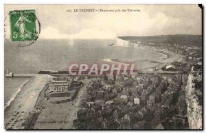 Old Postcard Treport panorama Taken Terrasses