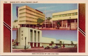 New Studios CBS NBC Radio City Hollywood CA California Vintage Postcard H35