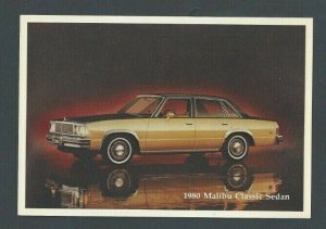 Post Card Auto 1980 Chevrolet Malibu Classic Sedan