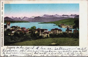 Switzerland Luzern View Vintage Postcard C219