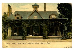 NY - Elmira. Quarry Farm, Mark Twain's Summer Home   (crease)