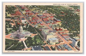 Topeka Kansas Aeroplane View Postcard
