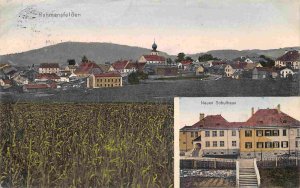 Ruhmannsfelden Neues Schulhaus Bavarian Forest Bavaria Germany 1913 postcard