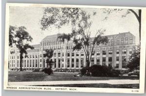 Old Postcard-Kresge Administration Building-Detroit,MI