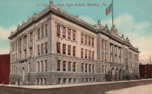 Boys High School Campus Reading Pennsylvania PA Historical Building Postcard