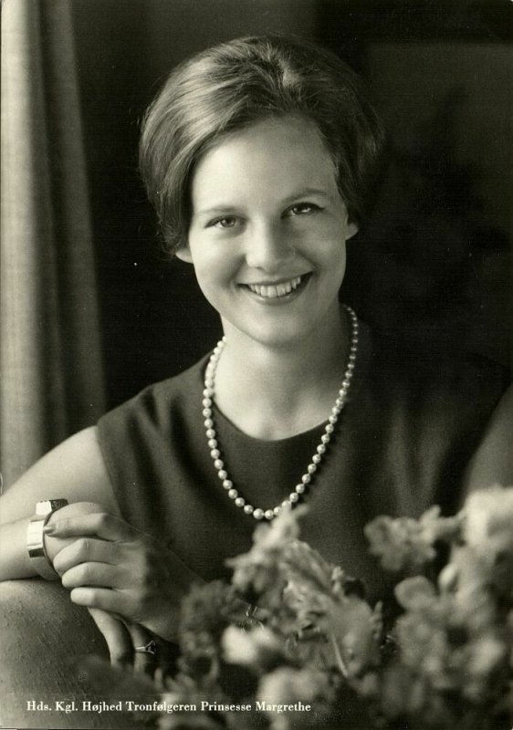 Princess Margrethe II of Denmark (1960s) RPPC Postcard