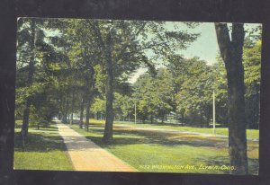 ELYRIA OHIO WASHINGTON STREET SCENE VINTAGE POSTCARD 1911 SPARTANBURG SC