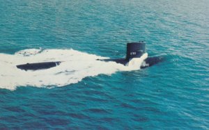 USS FINBACK SSN-670,  a Sturgeon-class attack Navy submarine, 1970s