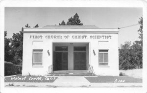 F56/ Walnut Creek California Postcard RPPC 1950 First Church of Christ