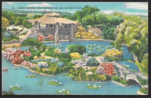 Sunken Gardens Brackenridge Park San Antonio Texas Unused c1930s