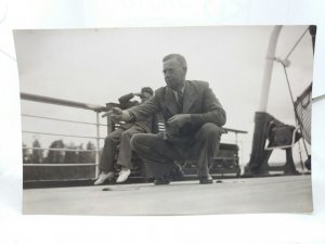 Jack Horner Playing Ring Toss aboard LNER RMS Vienna 1938 Vintage RP Postcard