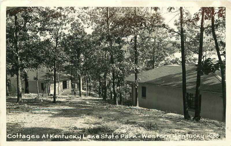 Kentucky Cottages Lake State Park K-88 1940s RPPC Photo Postcard 21-10118