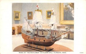 Model of The Mayflower in Plymouth, MA in Pilgrim Hall.