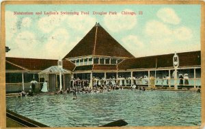 Chicago Illinois Natatorium Ladies Swimming Pool Douglas Park 1910 Postcard 8316