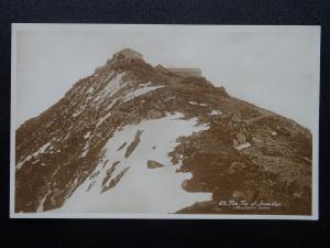 Wales THE TOP OF SNOWDON - Old RP Postcard by G.P. Abraham