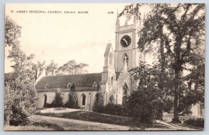 At. Anne's Episcopal Church Calais Maine ME Religious Building Landmark Postcard