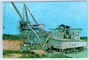 MALAYSIA (Malaya) ~ River TIN MINING STEAMSHIP  4x6 Postcard