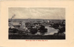 J39/ Valley City North Dakota Postcard c1910 Birdseye Factory River 230