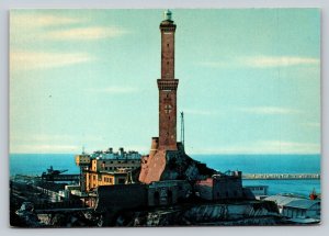 The Lighthouse GENOA Italy 4x6 Vintage Postcard 0398