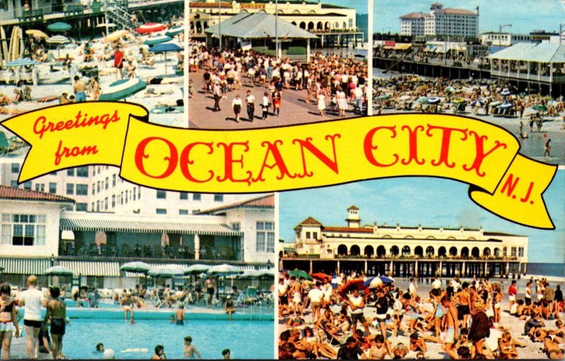 New Jersey Greetings From Ocean City Multi View 1969