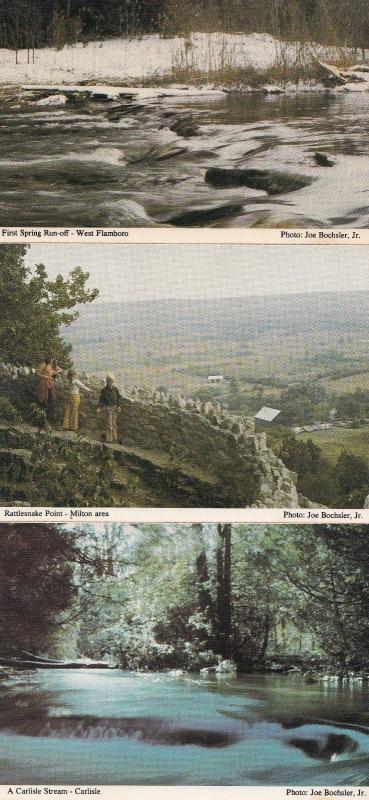 West Flamboro Carlisle Rattlesnake Point Milton 3x Spectator Canadian Postcard s