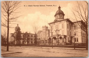 1908 State Normal School Trenton New Jersey NJ Antique Bulding Posted Postcard