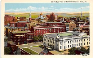 Bird's-Eye View of Business Section York, Pennsylvania PA s 