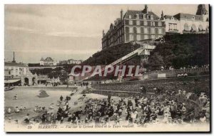 Old Postcard Biarritz View of the grand hotel and the treadmill