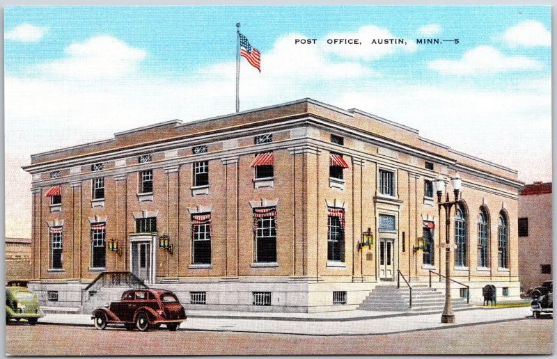 Post Office Austin Minnesota MN United States Postal Service Building Postcard