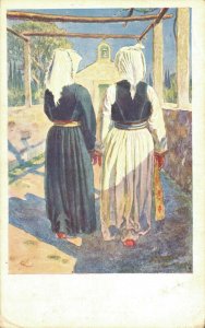 Croatia Nosnje Dubrovacke Okolice Traditional Dress Vintage Postcard 07.49