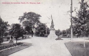 Indiana Fort Wayne Entrance To Lawton Park 1909