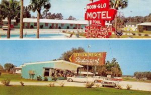 Lake City Florida Moon-Glo Motel & Chuck Wagon Restaurant vintage pc BB2877
