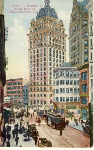 San Francisco, California/CA Postcard, Kearny & Post Streets