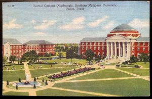 Vintage Postcard 1946 Quadrangle, Southern Methodist University, Dallas, Texas