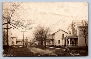 J87/ Hebron Newark Ohio RPPC Postcard c1910 Basin Street Homes 908