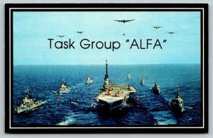 US Navy  Task Group  ALFA  Postcard