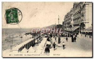 Old Postcard Cabourg The Beach Promenade and Beach